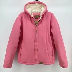 C.E. Schmidt Pink Women's 3XLR Workwear Sherpa Lined Canvas Coat